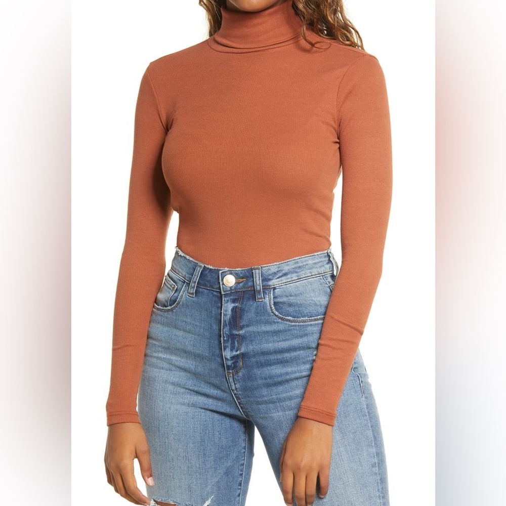 Nordstrom BP Turtleneck Ribbed Top